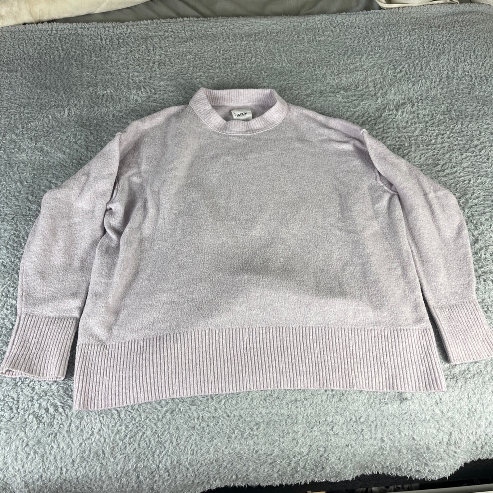 Aerie Women Lavender Purple Mock Neck Oversized Knit Sweater Small RN 54485